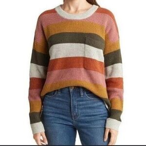 Madewell Thompson Pocket Striped Sweater Women's XS Style N1336